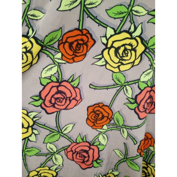 LuLa Roe Women's Long Duster Cover-up Size M Floral Roses Bathing Suit Cover EC - Picture 16 of 16